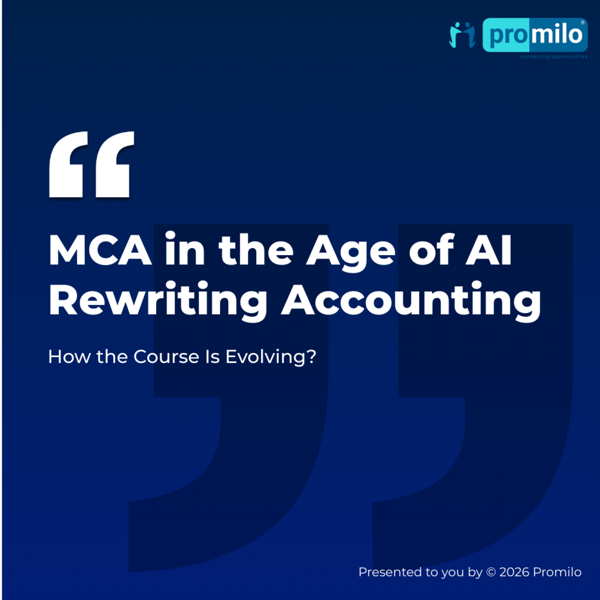 MCA in the Age of AI: How the Course Is Evolving