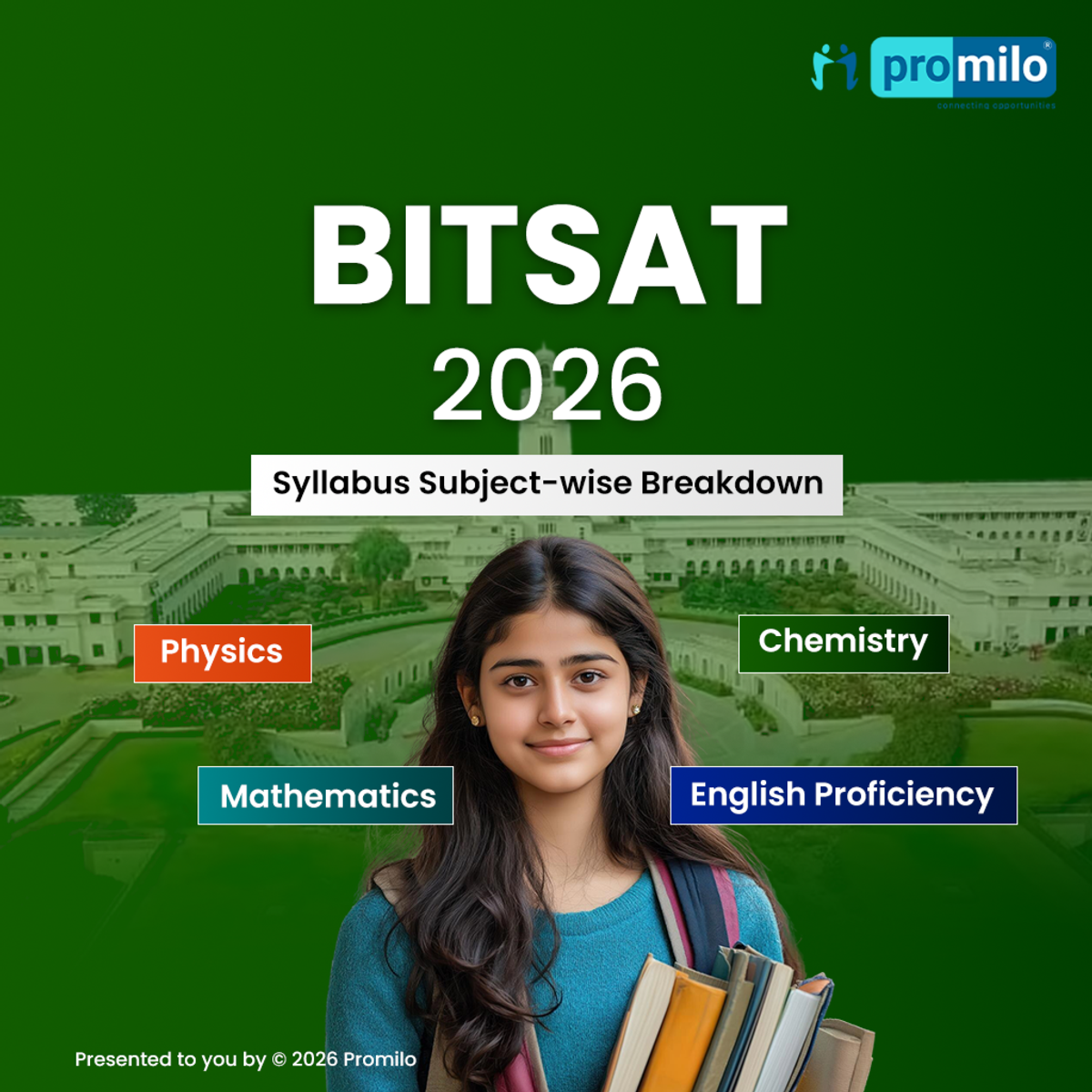 BITSAT 2026 Syllabus: Subject-wise Breakdown, Best Books, Exam Pattern
