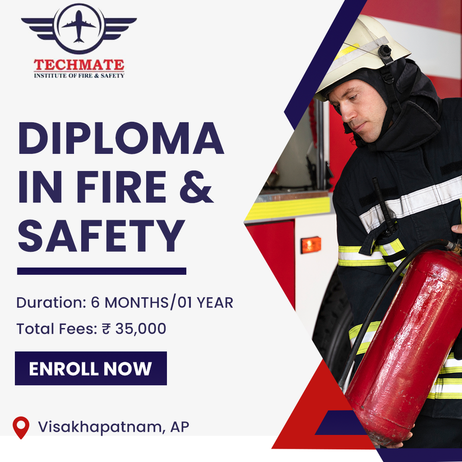 Diploma in Fire and Safety at TECHMATE INSTITUTE OF FIRE AND SAFETY (TIFS), Visakhapatnam