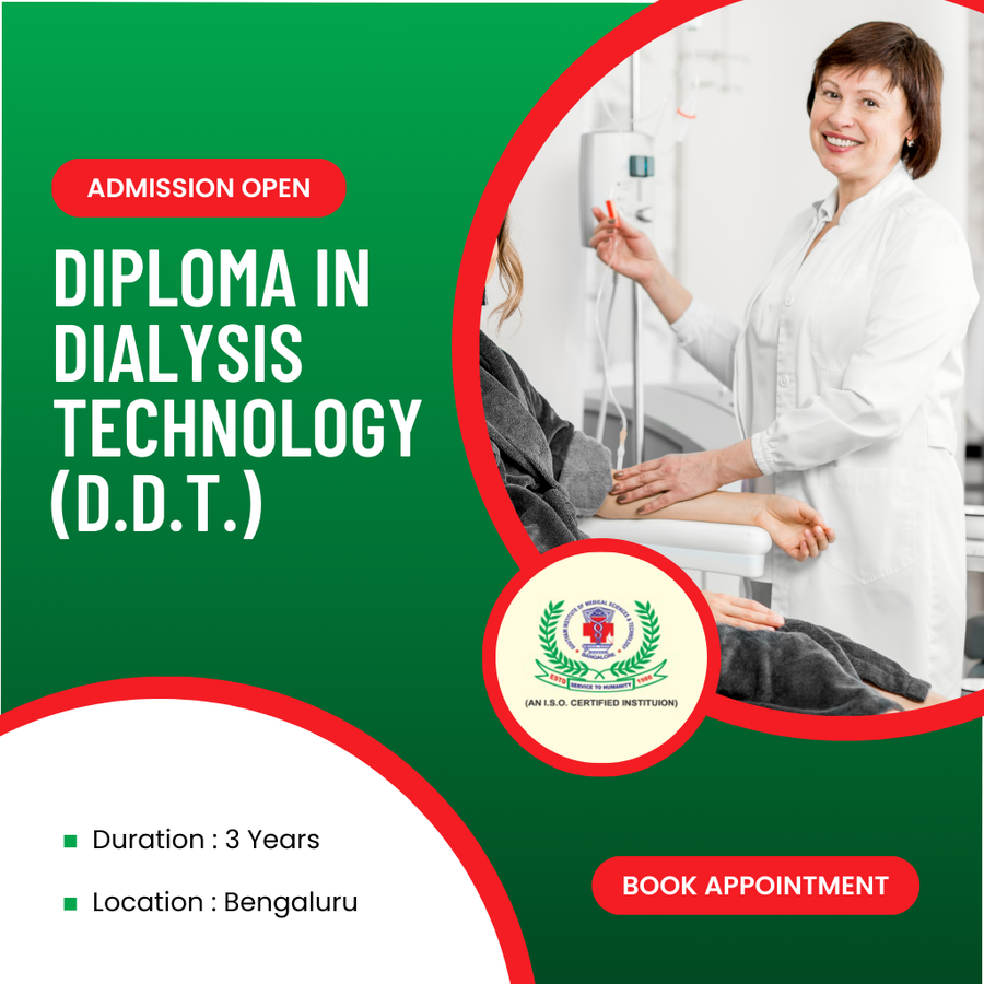 DIPLOMA IN DIALYSIS TECHNOLOGY (D.D.T.) at Goutham College, Bengaluru/Bangalore