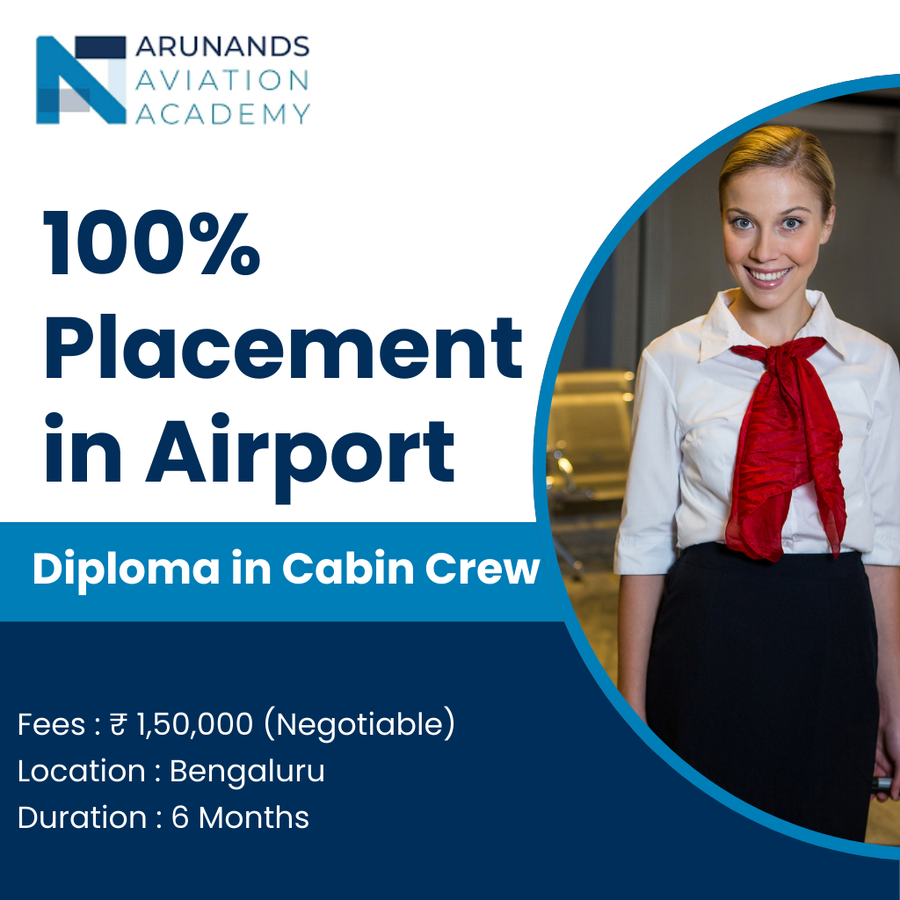 Diploma in Cabin Crew at Arunand's Aviation Academy, Bengaluru/Bangalore