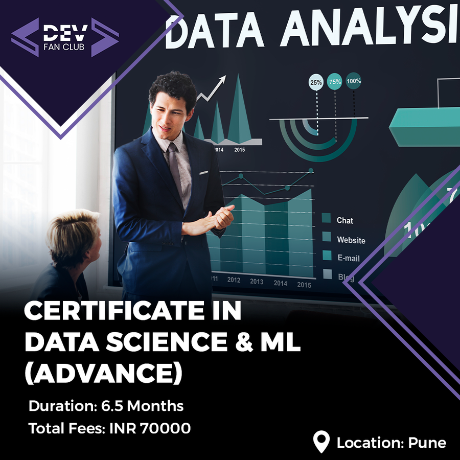 Certificate in Data Science & ML (Advance) at Dev Fan Club, Pune