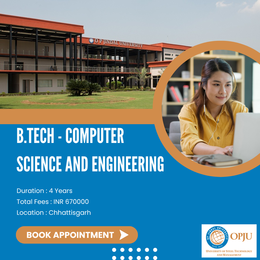 Admission Open for B.Tech in CSE at OP Jindal University (OPJU), Chhattisgarh - Other