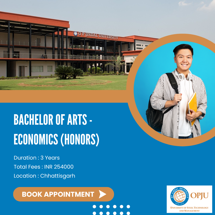 Admission Open for B.A in Economics (Honors) at OP Jindal University (OPJU), Chhattisgarh - Other