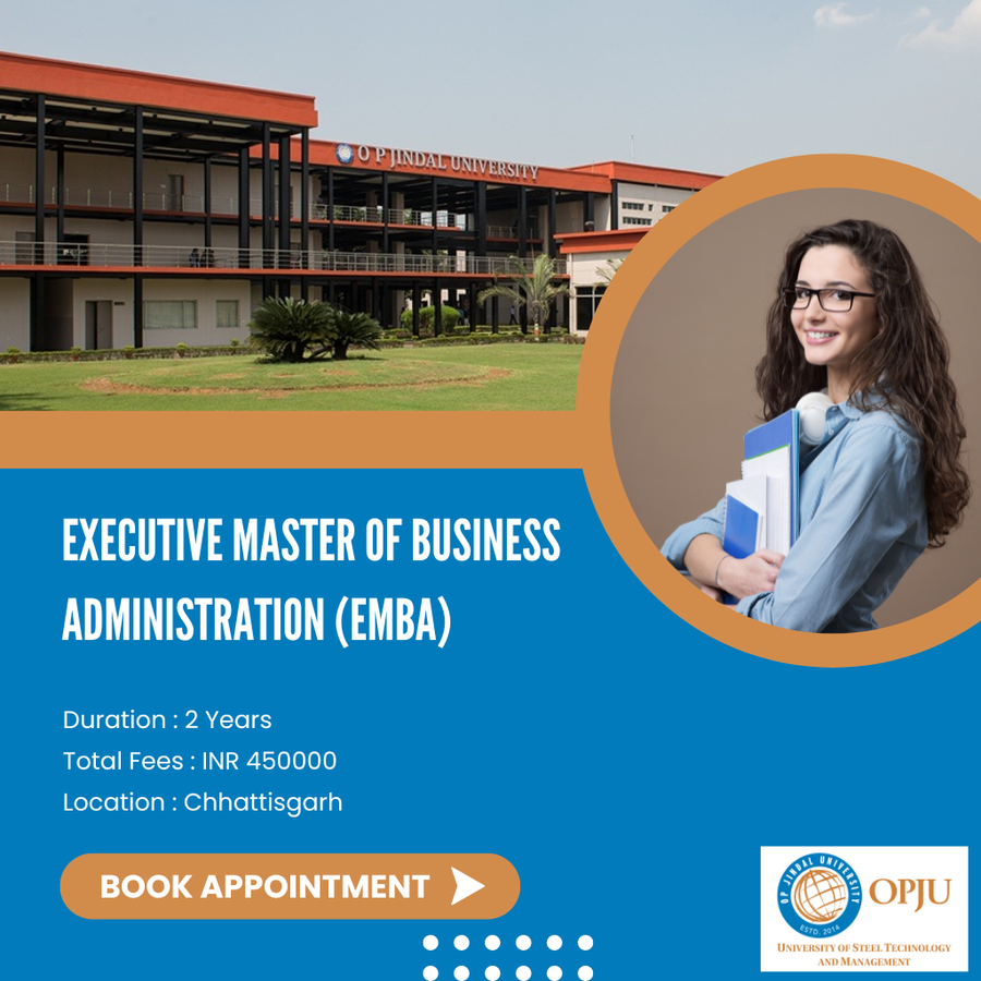 Admission Open for EMBA at OP Jindal University (OPJU), Chhattisgarh - Other