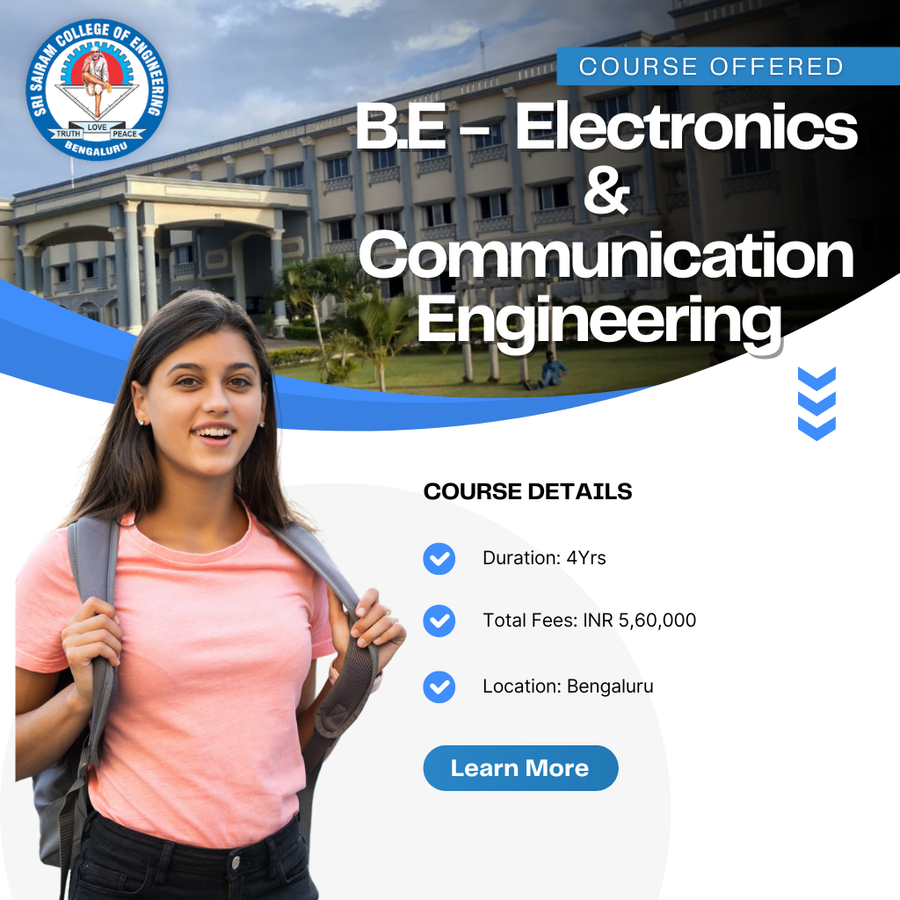 B.E. in Electronics and Communication Engineering at Sri Sairam College, Bengaluru/Bangalore