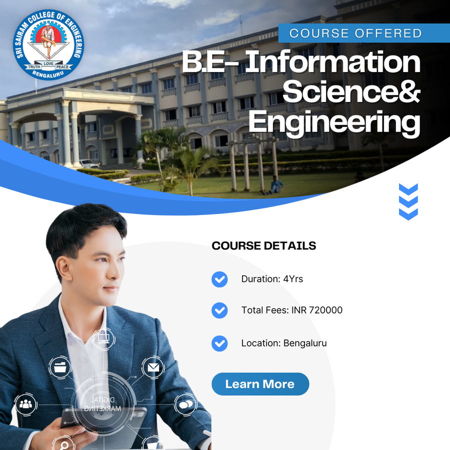 B.E. in Information Science and Engineering at Sri Sairam College of Engineering, Bengaluru/Bangalore