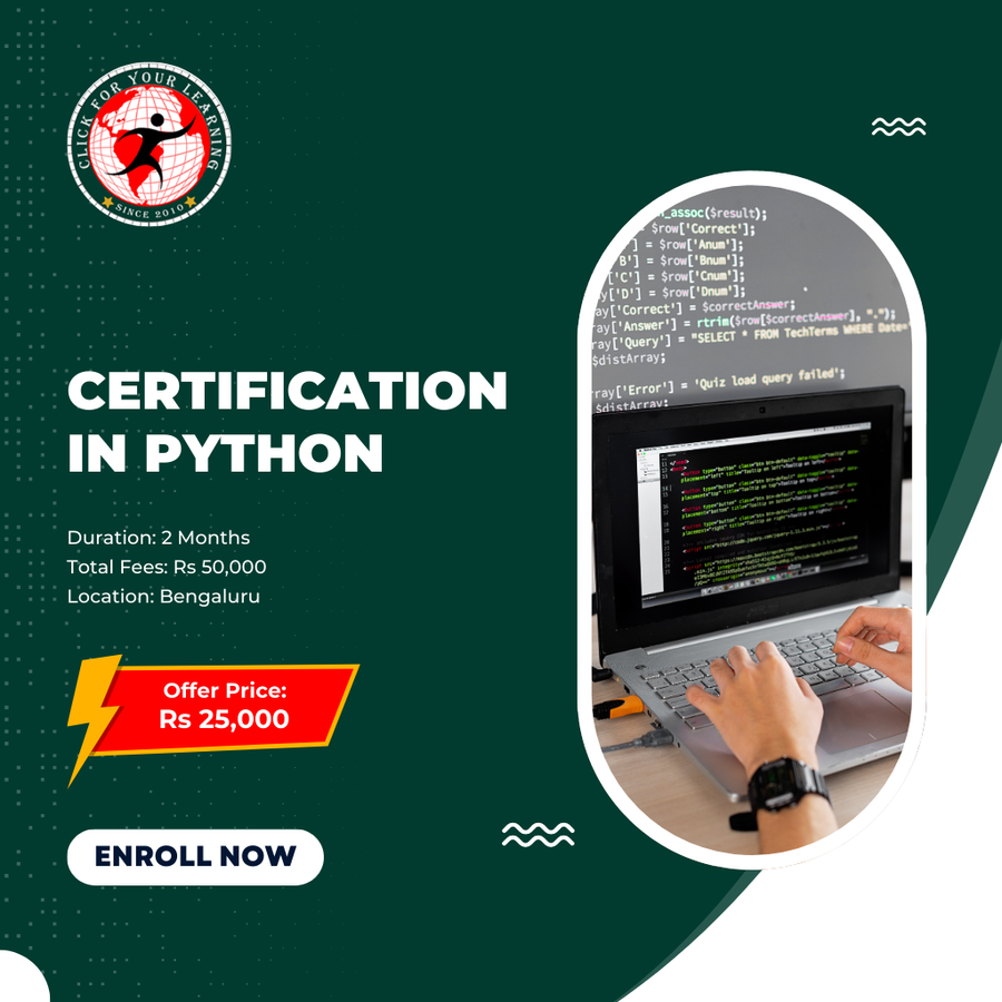 Admission Open for Python Training at Peopleclick Techno Solutions Pvt. Ltd, Bengaluru/Bangalore
