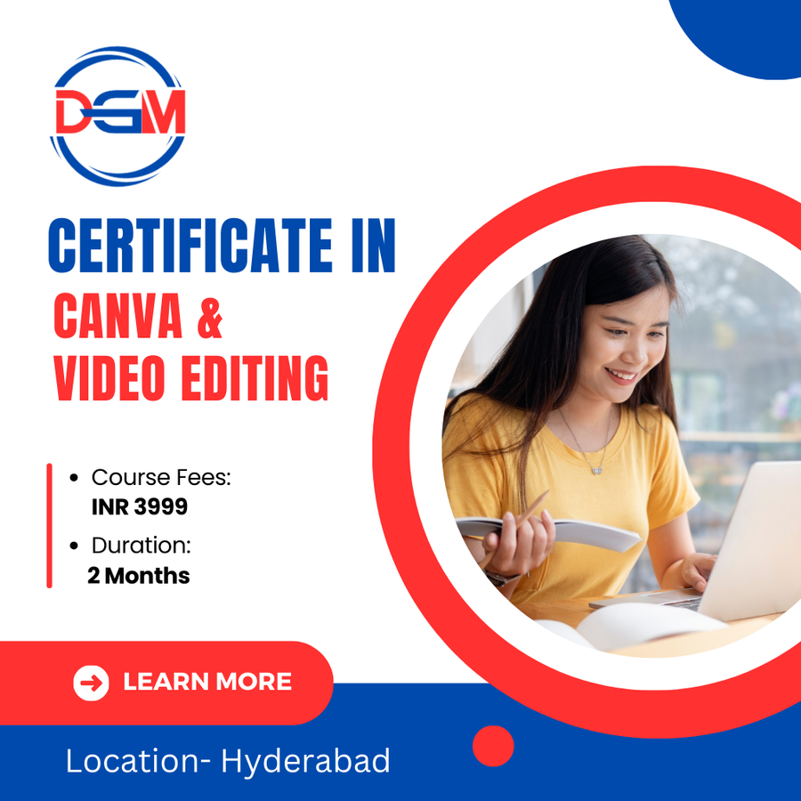 Certification in Canva and Video Editing at Digiwebmaster Digital Marketing Agency, Hyderabad