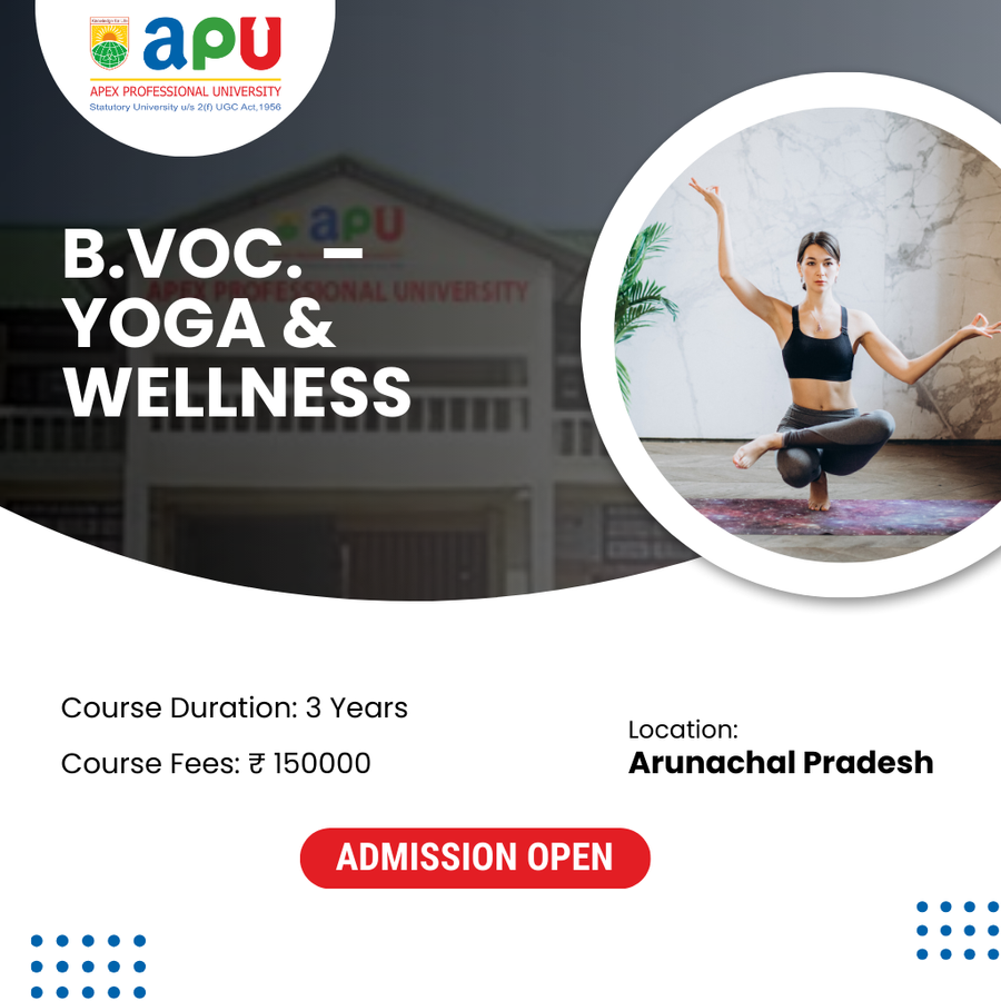 B.Voc in Yoga & Wellness at Apex Professional University (APU), Arunachal Pradesh - Other