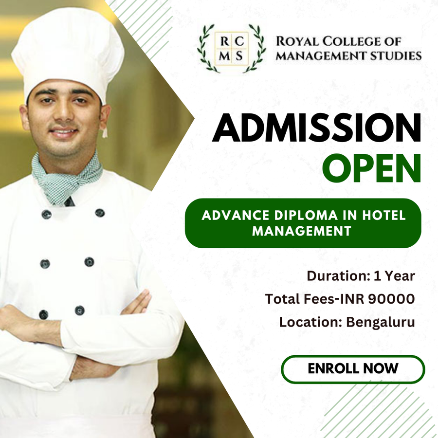 Advance Diploma in Hotel Management at ROYAL COLLEGE OF MANAGEMENT STUDIES, Bengaluru/Bangalore