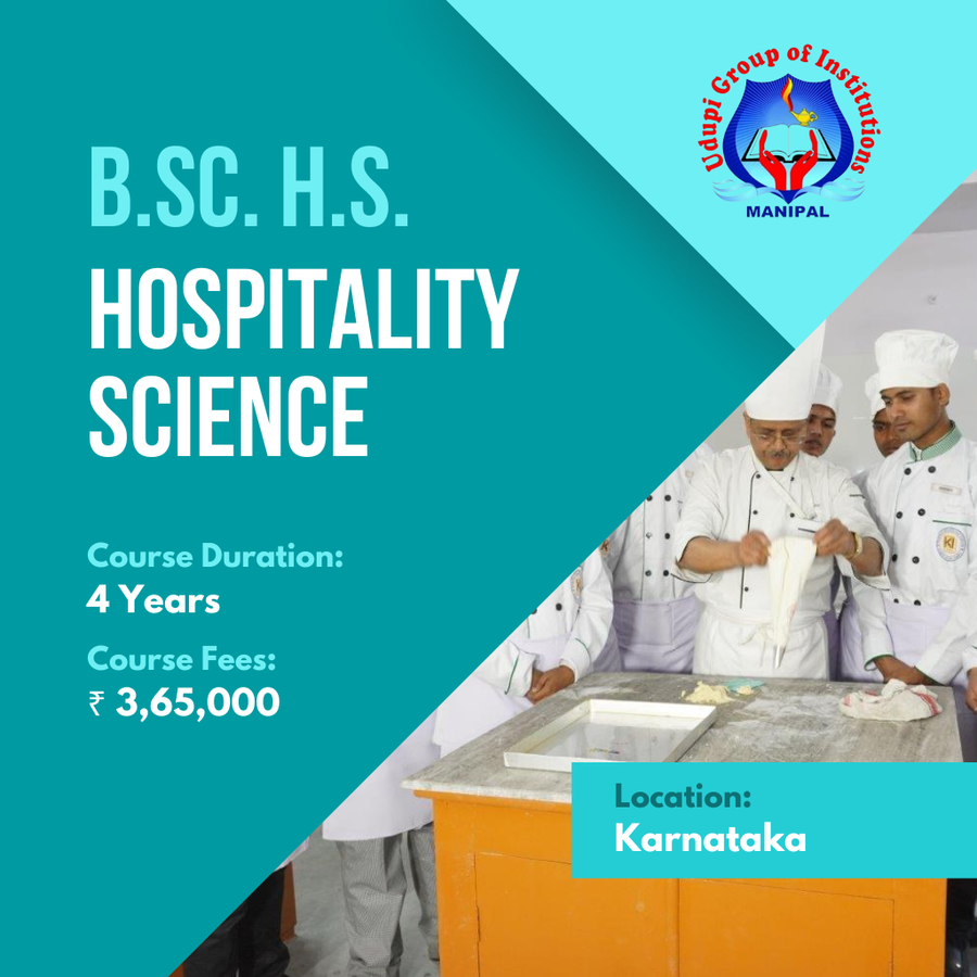 Admission Open for B.Sc in Hospitality Science at Udupi Group of Institutions, Manipal, Karnataka - Other