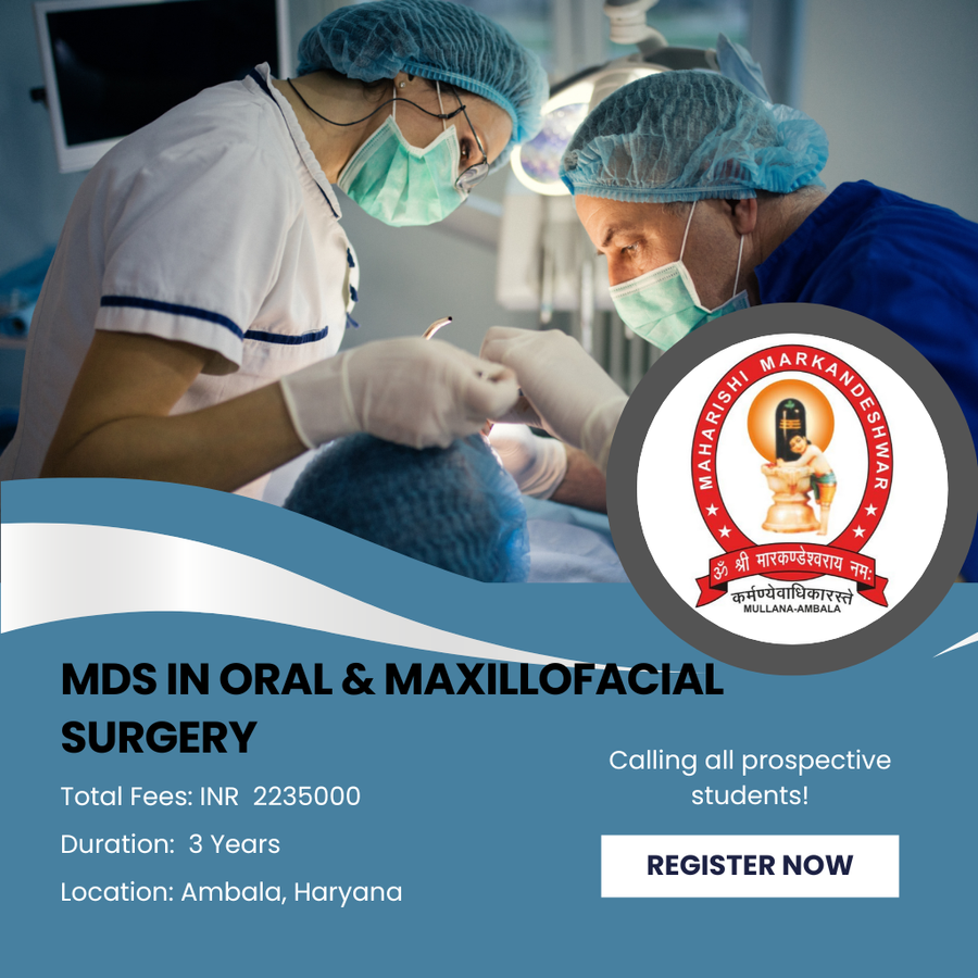 MDS in Oral & Maxillofacial Surgery at Maharishi Markandeshwar (Deemed To Be University), Ambala
