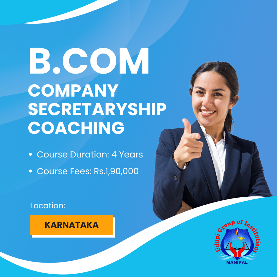 Admission Open for B.Com in CS Coaching at Udupi Group of Institutions, Manipal, Karnataka - Other