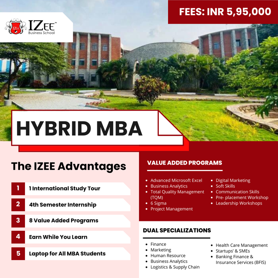 Hybrid MBA Pro+ at IZee Business School, Bengaluru/Bangalore