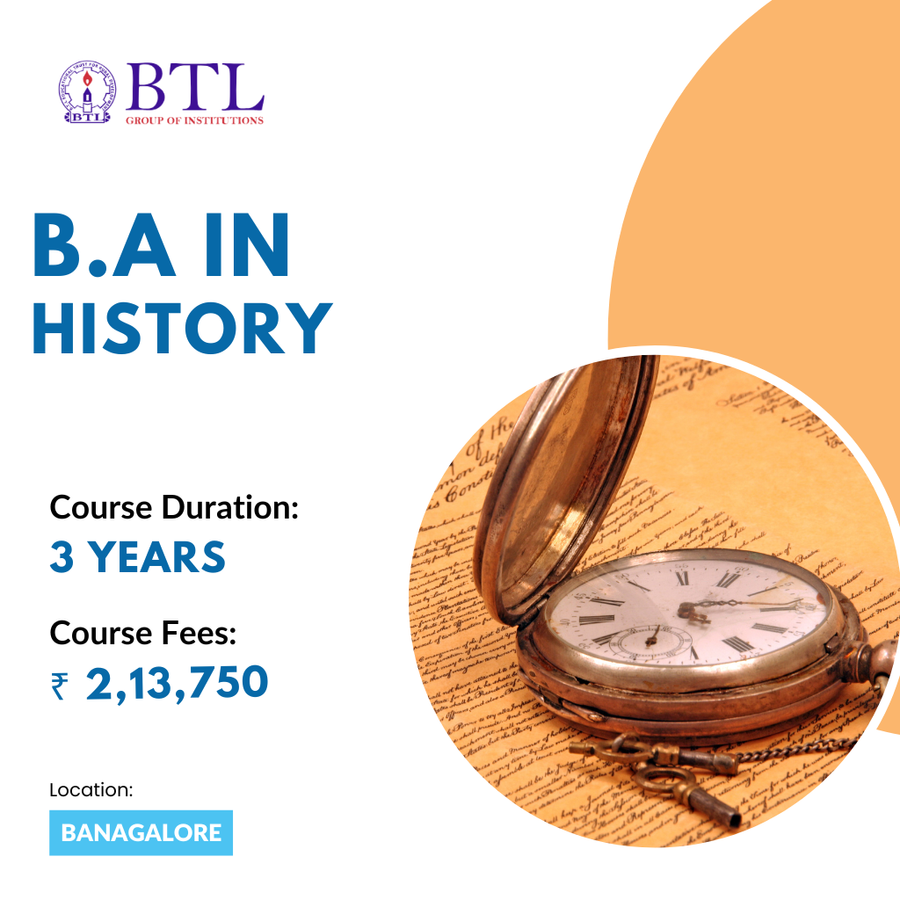 B.A in History at BTL Group of Institutions, Bengaluru/Bangalore