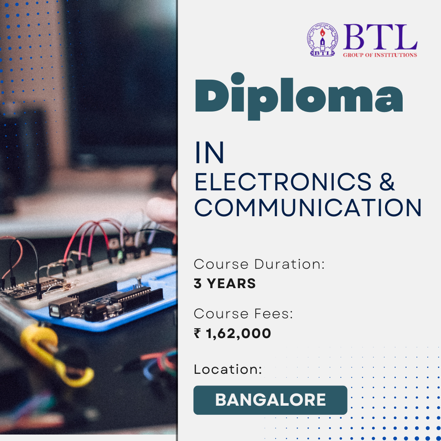 Diploma in Electronics &Communication  at BTL Group of Institutions, Bengaluru/Bangalore