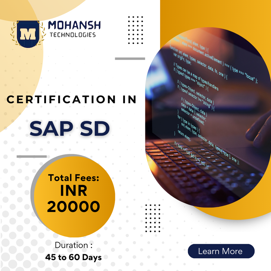 Admission Open for Certification in SAP SD at Mohansh Technologies, Hyderabad