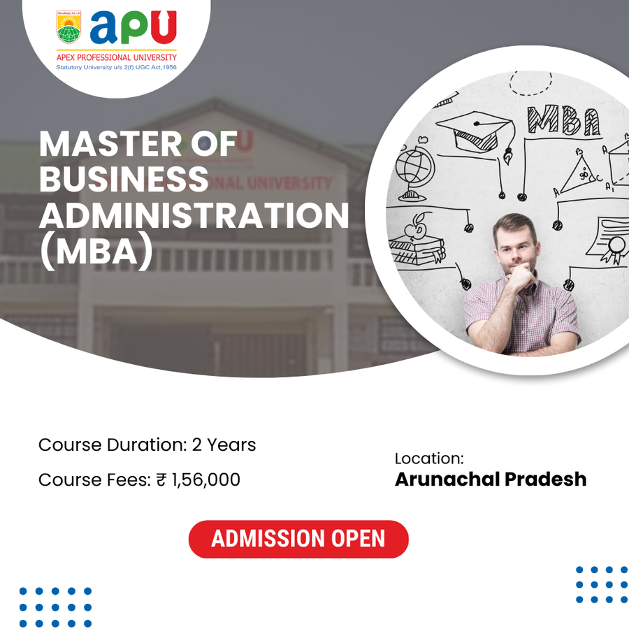 Master of Business Administration (MBA) at Apex Professional University (APU) , Arunachal Pradesh - Other
