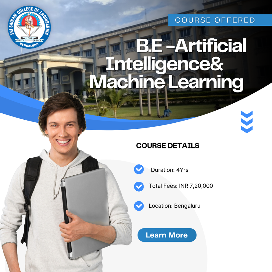 B.E in Artificial Intelligence & Machine Learning at Sri Sairam College , Bengaluru/Bangalore
