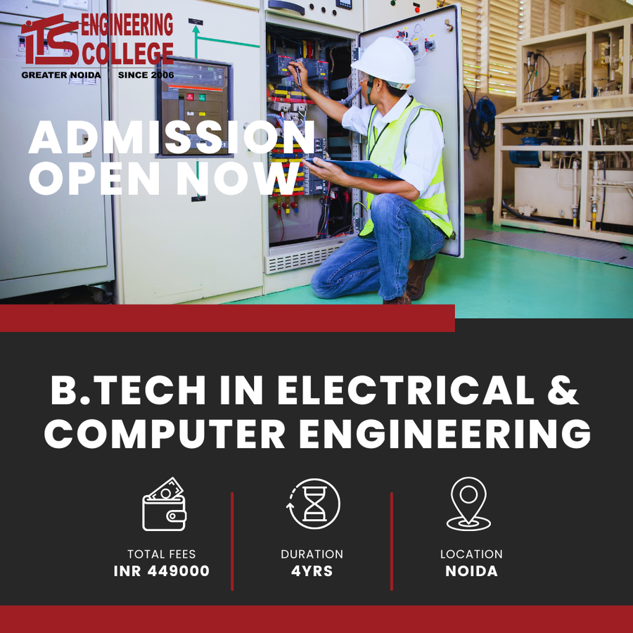 B.Tech in Electrical and Computer Engineering at ITS Engineering College, Noida