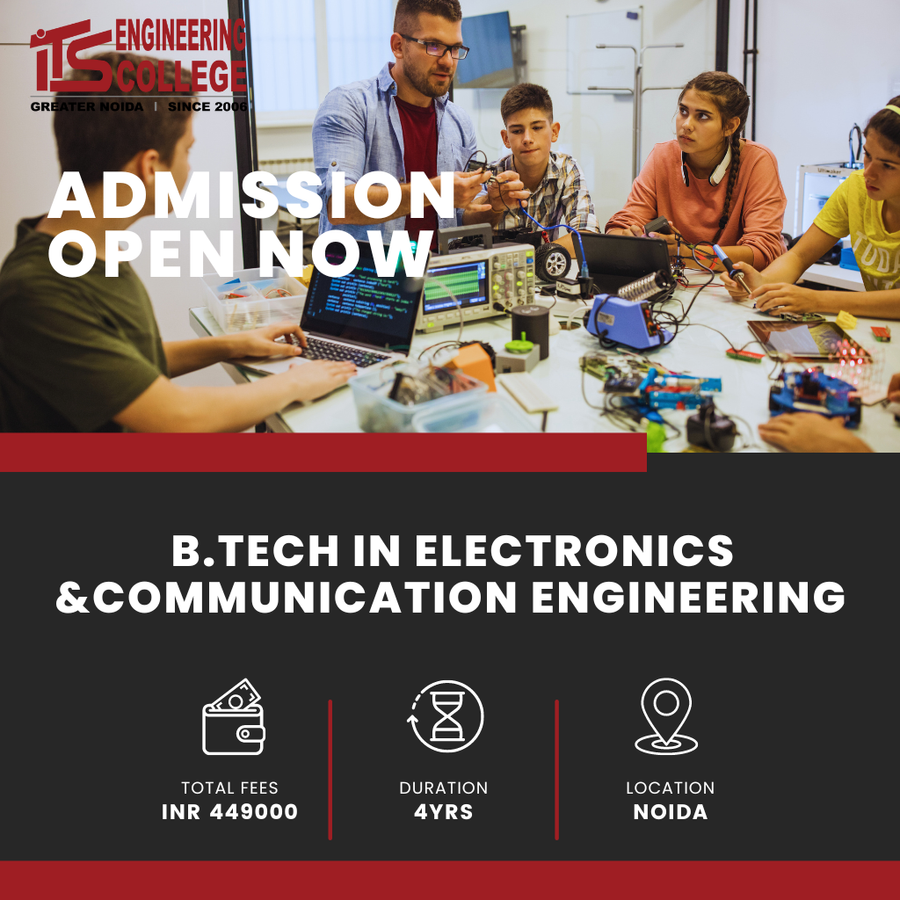 B.Tech in Electronics &Communications Engineering at ITS Engineering College, Noida