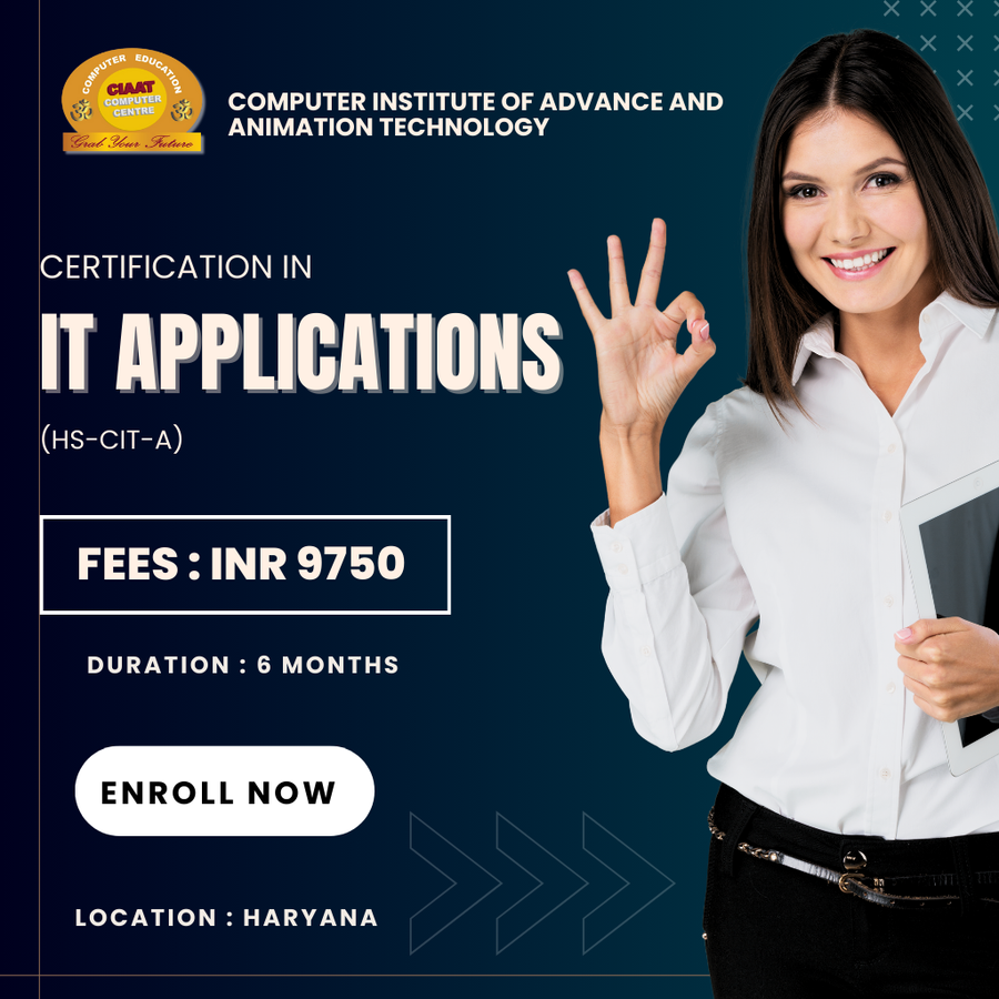 Certification in IT Applications (HS-CIT-A) at Computer Institute of Advance & Animation Tech , Haryana - Other