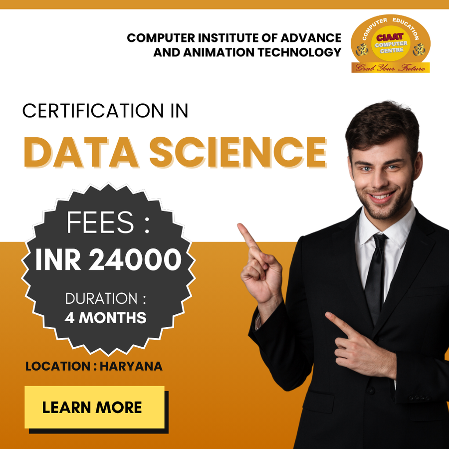 Certification Course in Data Science at Computer Institute of Advance & Animation Tech , Haryana - Other