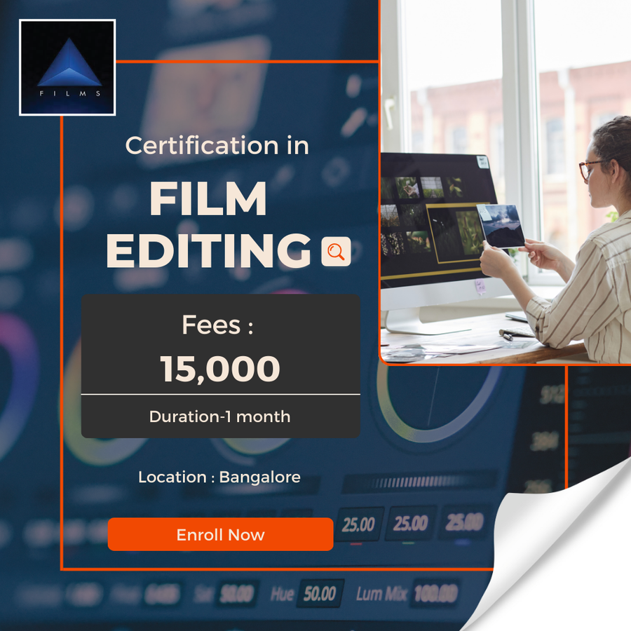 Certification in Film Editing at Triangle Films Academy, Bengaluru/Bangalore
