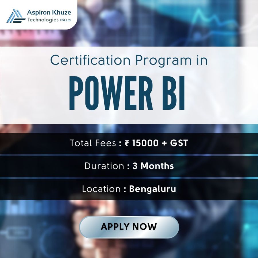 Admission Open For Power BI Course at Asprion Khuze Technologies Pvt LTD, Bengaluru/Bangalore