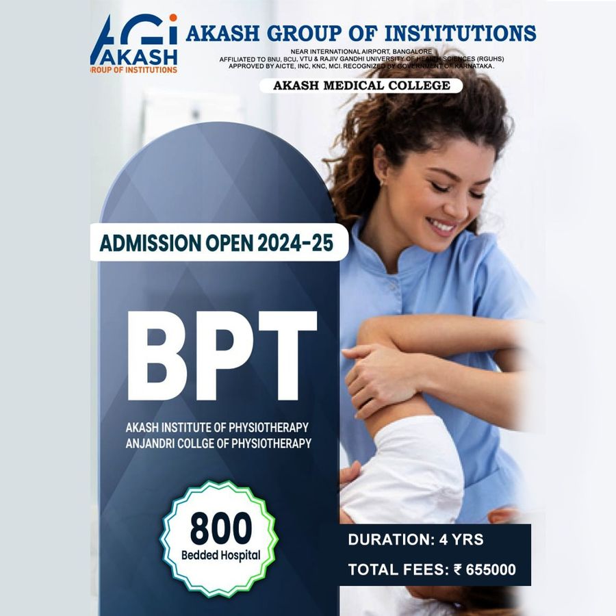 Admission Open for BPT at Akash Group of Institutions, Bengaluru/Bangalore