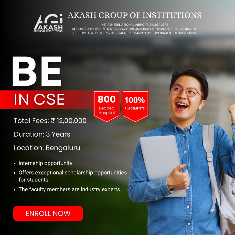 Admission Open for BE in CSE at Akash Group of Institutions, Bengaluru/Bangalore