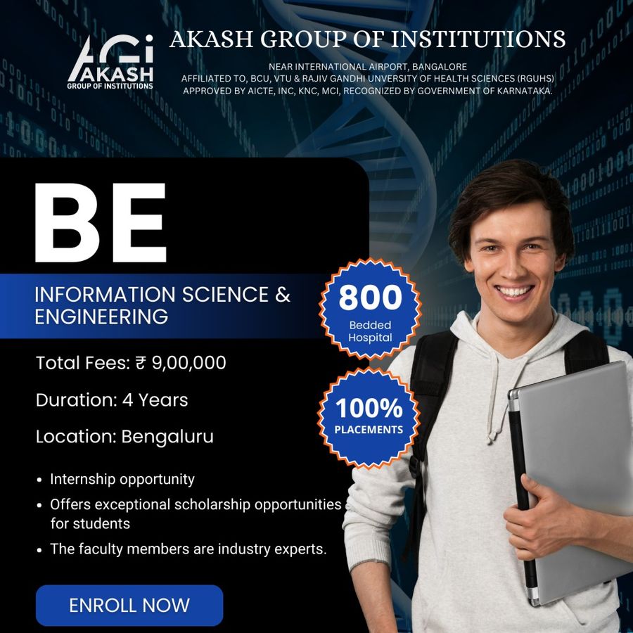 Admission Open for BE in Information Science at Akash Group of Institutions, Bengaluru/Bangalore