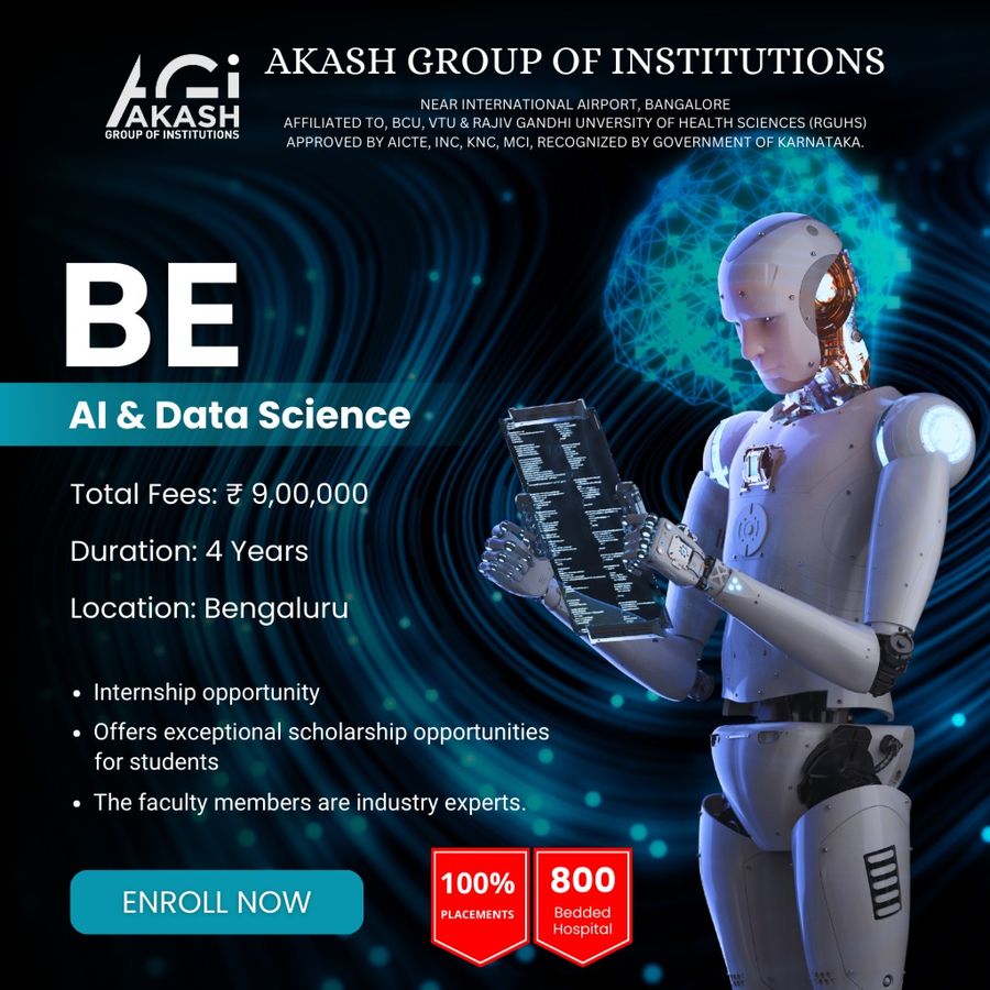 Admission Open for BE in AI & Data Science at Akash Group of Institutions, Bengaluru/Bangalore