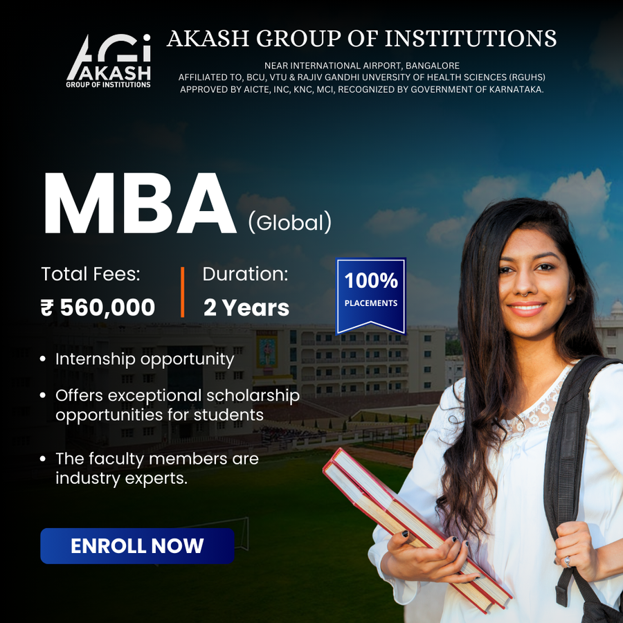 Admission Open for MBA (Global) at Akash Group of Institutions, Bengaluru/Bangalore