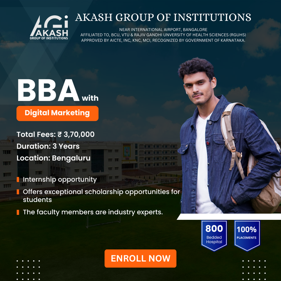Admission Open for BBA with Digital Marketing at Akash Group of Institutions, Bengaluru/Bangalore