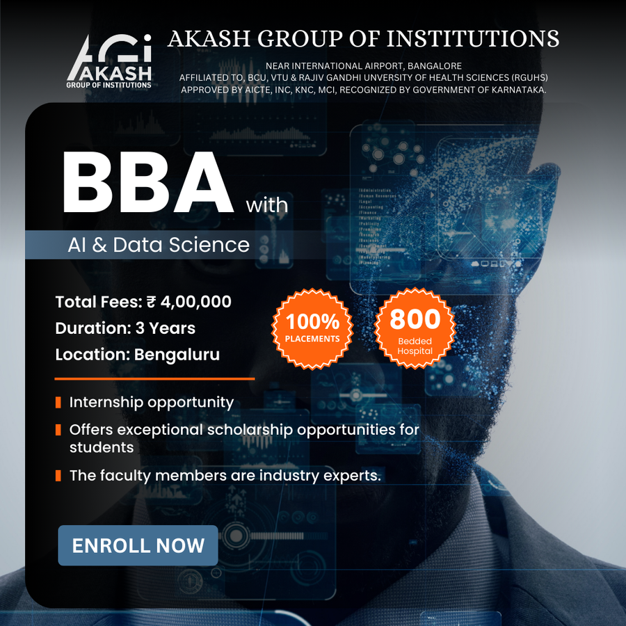 Admission Open for BBA with AI & Data Science at Akash Group of Institutions, Bengaluru/Bangalore