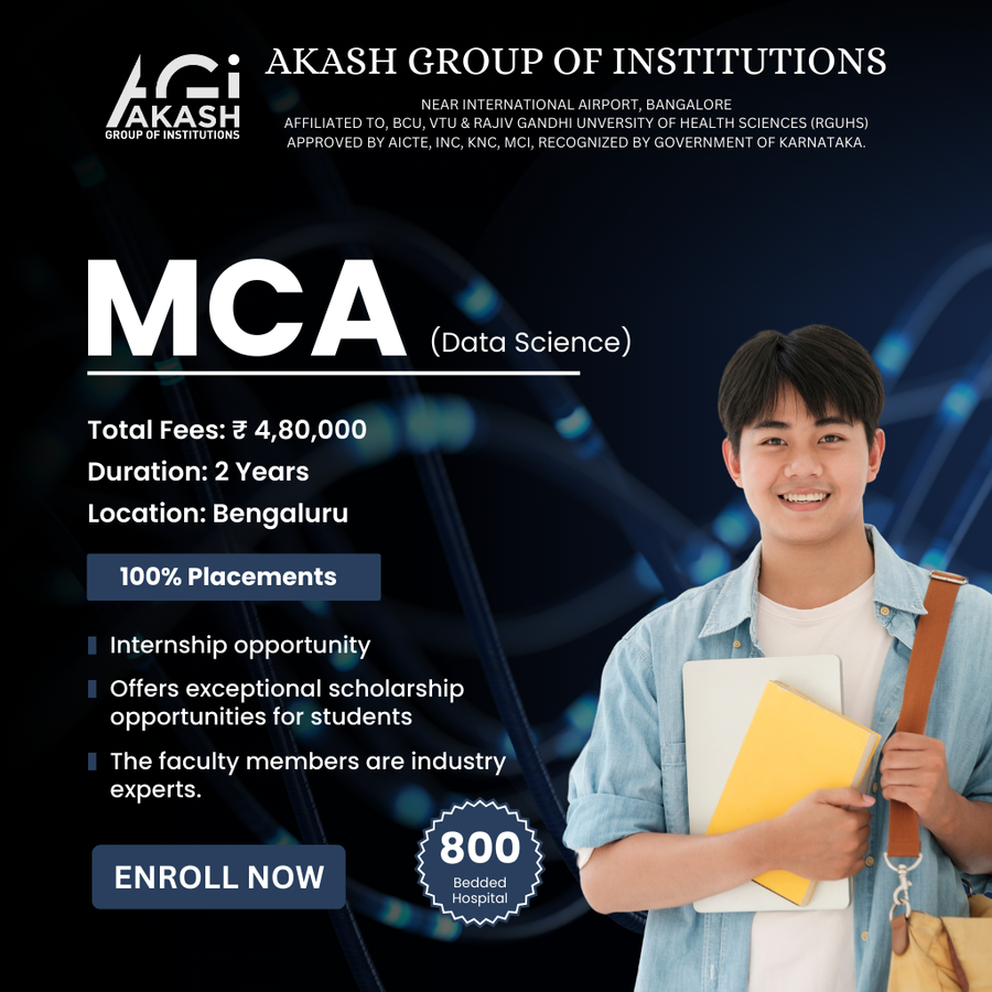 Admission Open for MCA in Data Science at Akash Group of Institutions, Bengaluru/Bangalore