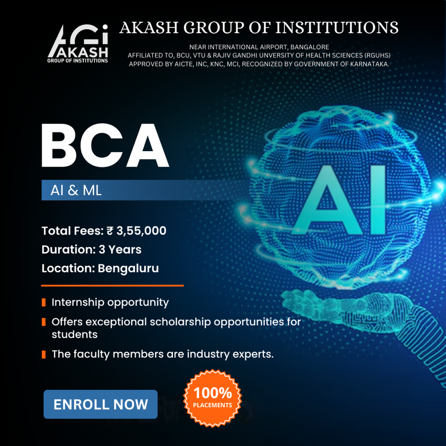 Admission Open for BCA with AI & ML at Akash Group of Institutions, Bengaluru/Bangalore