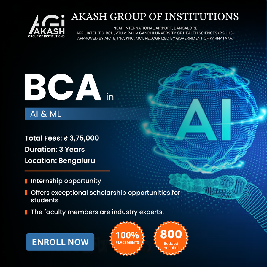 Admission Open for BCA with AI & ML at Akash Group of Institutions, Bengaluru/Bangalore