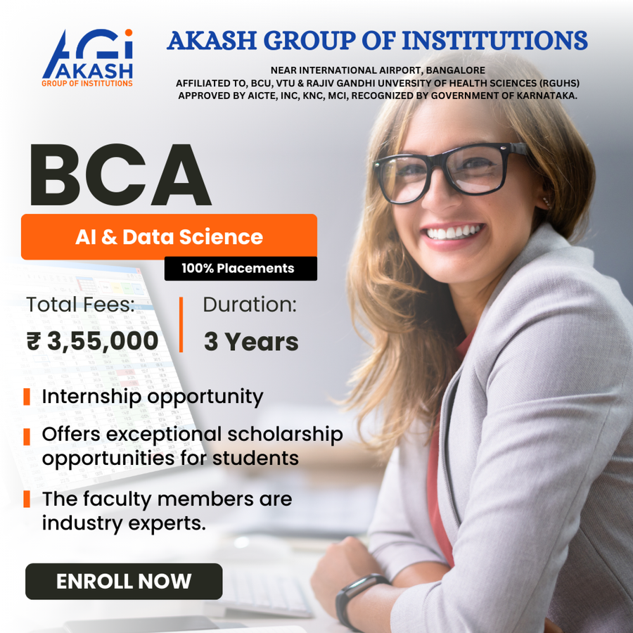 Admission Open for BCA with AI & Data Science at Akash Group of Institutions, Bengaluru/Bangalore
