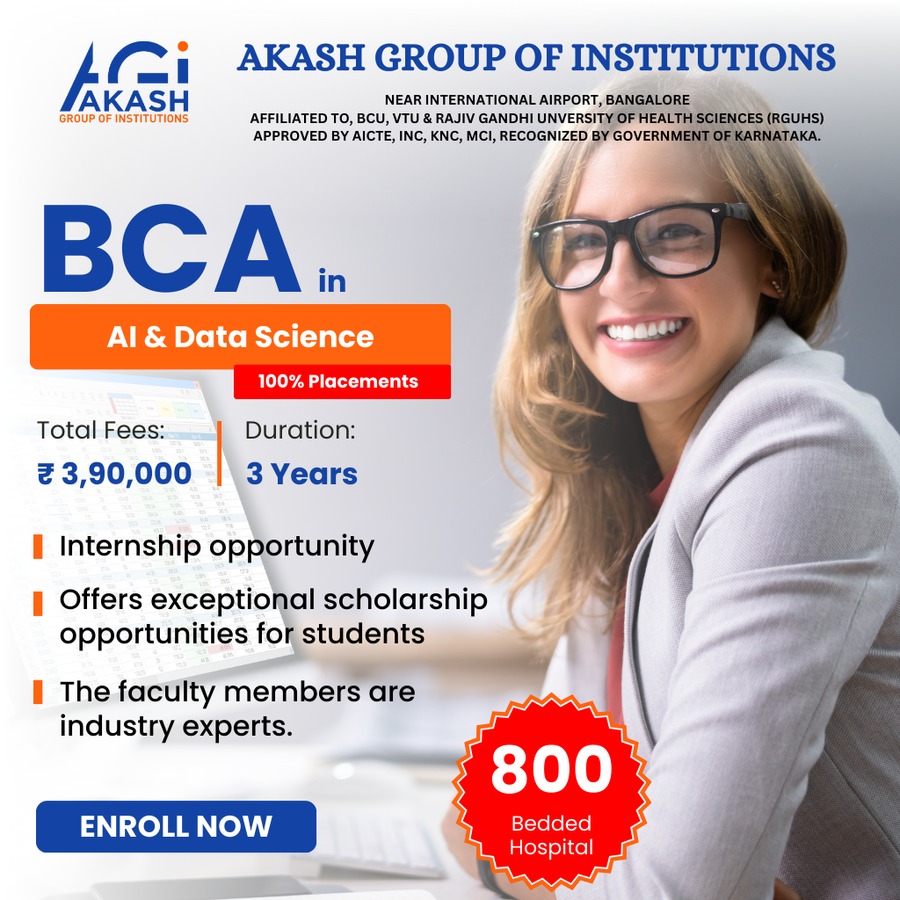 Admission Open for BCA with AI & Data Science at Akash Group of Institutions, Bengaluru/Bangalore