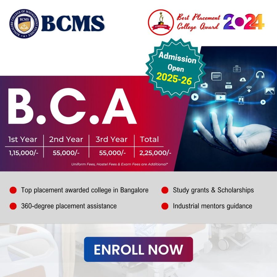 BCA at Bangalore College of Management Studies (BCMS), Bengaluru/Bangalore