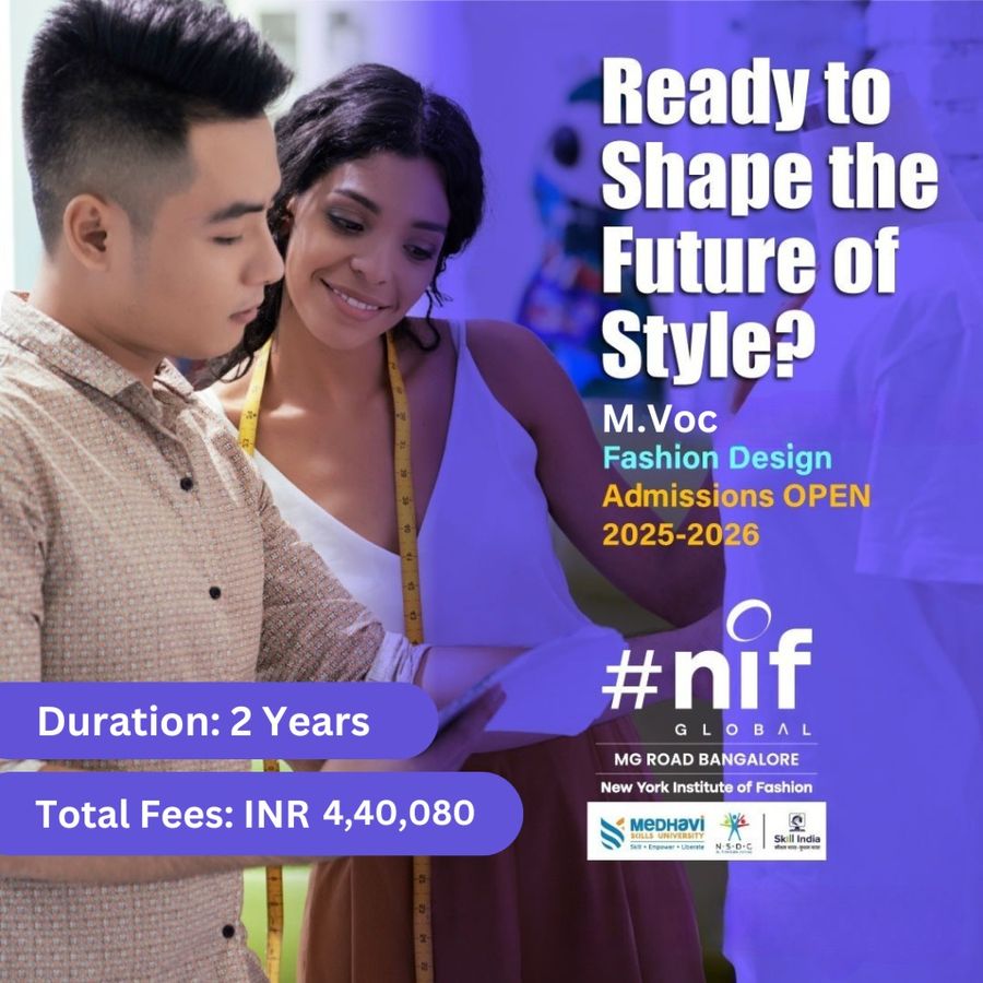 Join M.Voc Fashion Design at NIF Global Bangalore, Bengaluru/Bangalore