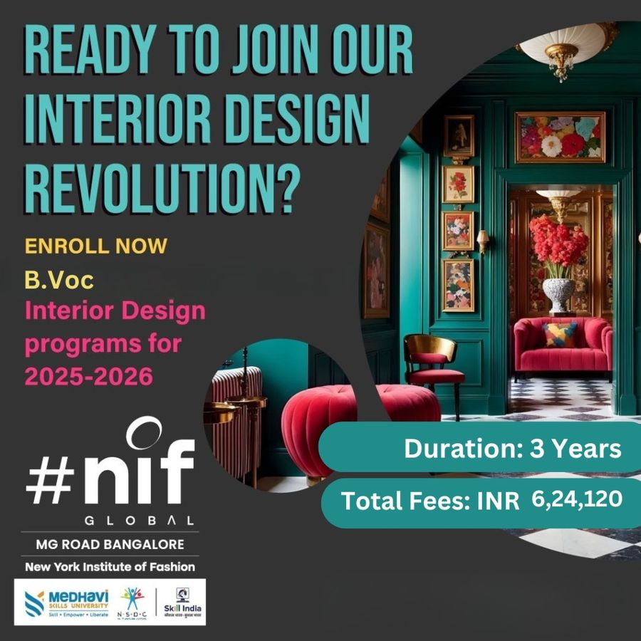 Join B.Voc Interior Design at NIF Global Bangalore, Bengaluru/Bangalore