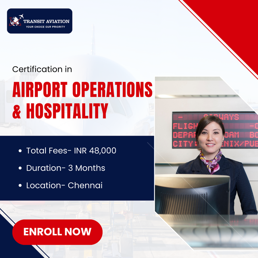 Certification in Airport Operations & Hospitality at Transit Aviation Academy, Chennai