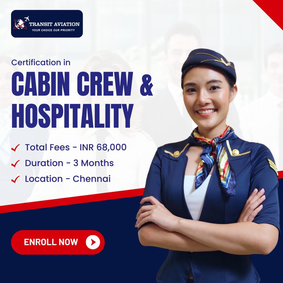 Certification in Cabin Crew & Hospitality at Transit Aviation Academy, Chennai