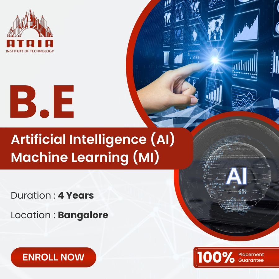 Admission Open for B.E in AI & ML at Atria Institute of Technology , Bengaluru/Bangalore