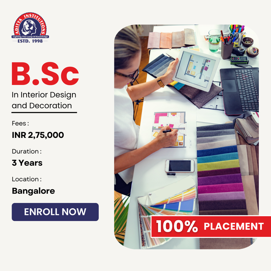 Join B.Sc. Interior Design and Decoration at Aditya Group Of Institutions, Bengaluru/Bangalore