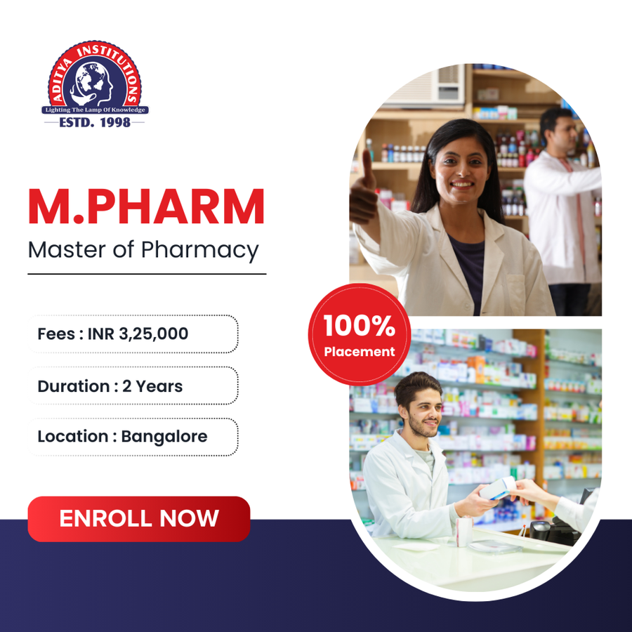 Admission Open for M.Pharm at Aditya Group Of Institutions, Bengaluru/Bangalore